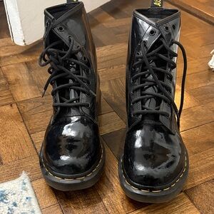 Black Patent Leather Dr Martins